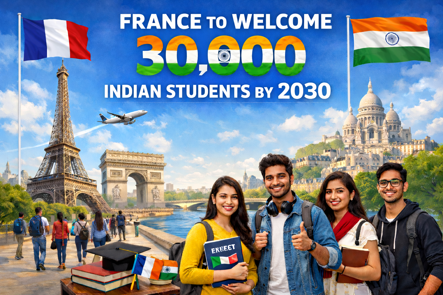 France to Welcome 30,000 Indian Students by 2030